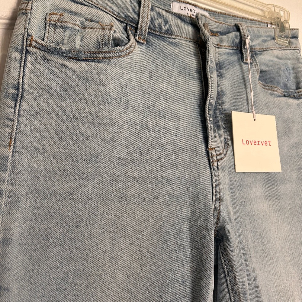 High Rise Light Blue Women's Jeans - Picture 3 of 10